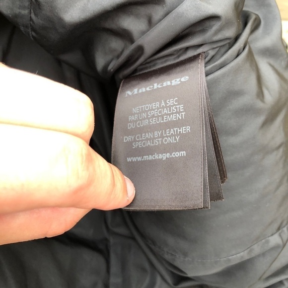 Mackage Jacket Black Fitted Down Fur Hooded Coat Medium - Picture 7 of 16